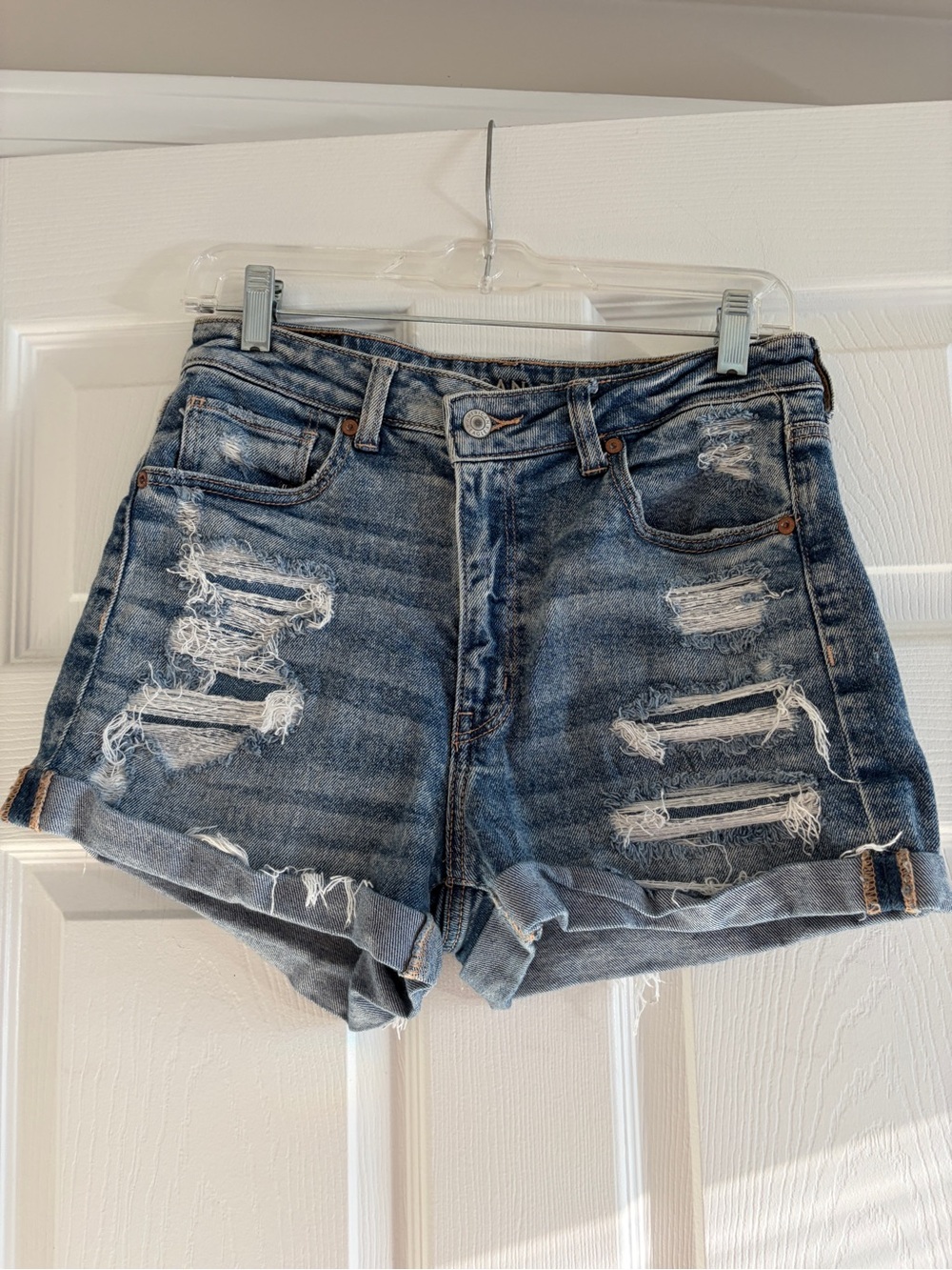 American Eagle Distressed Denim crossover Shorts